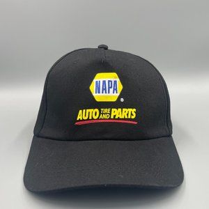 Napa Auto Tires and Parts Strapback Hat Cap Black Yellow Adjustable